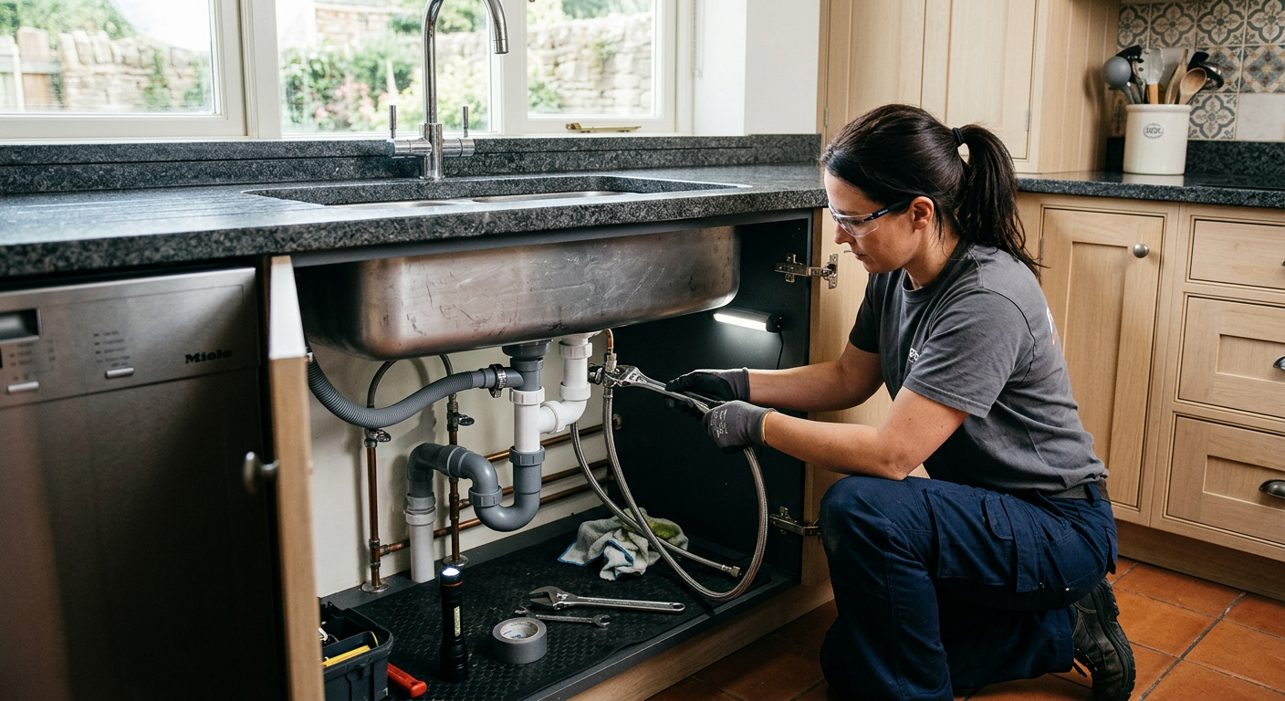 Installation plomberie cuisine avec pose d'évier à Versailles 78
