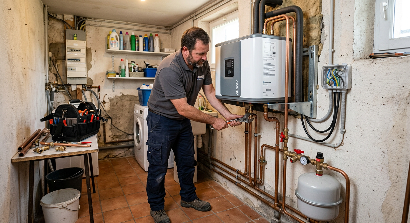 Pose de chauffe-eau thermodynamique par un plombier à Versailles 78