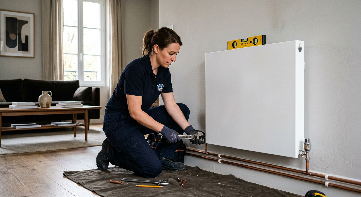 Installation de radiateur et robinet thermostatique à Versailles 78