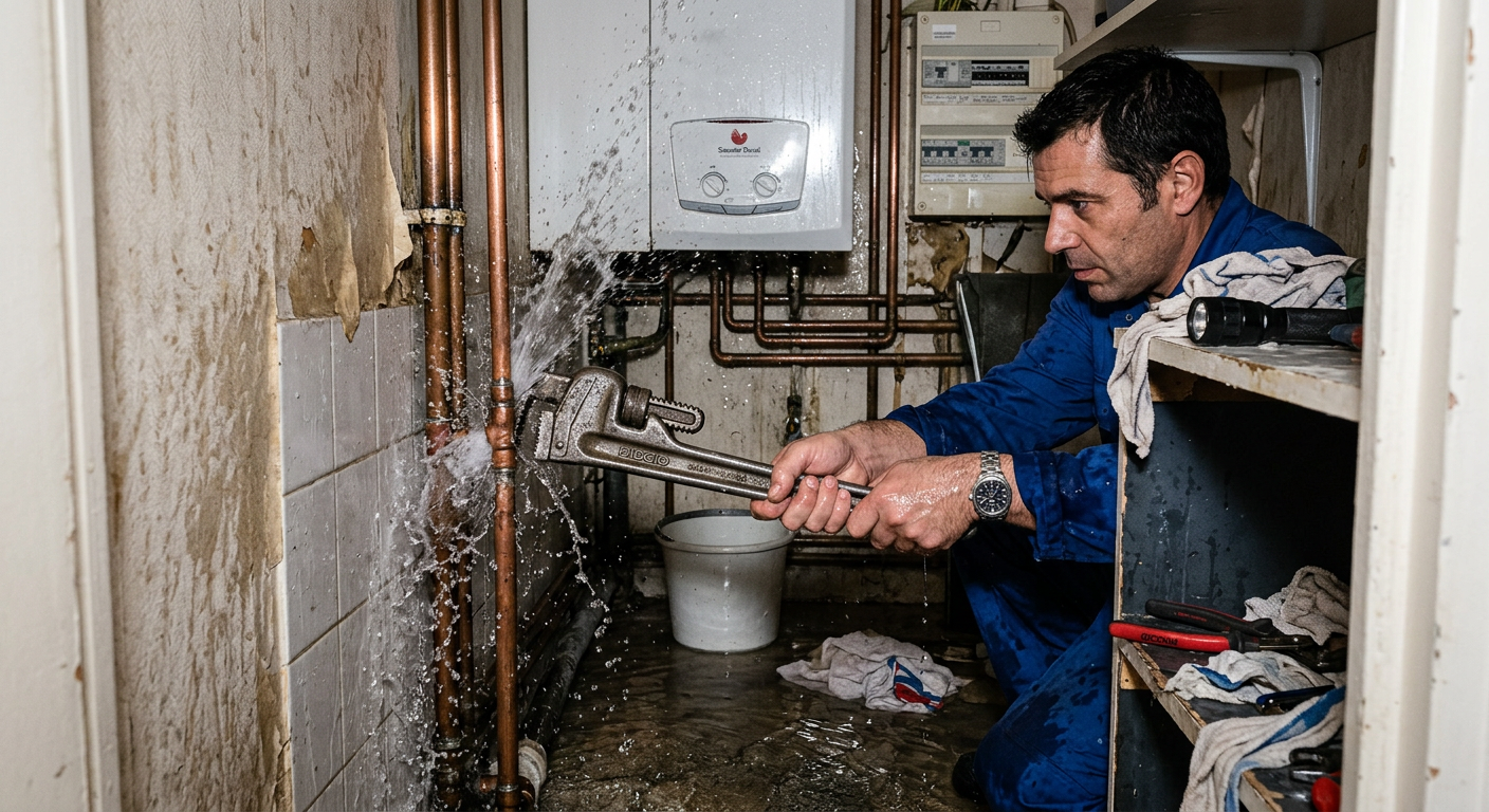 Réparation urgente fuite d'eau sur tuyauterie cuivre à Versailles 78